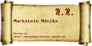 Markstein Mónika névjegykártya